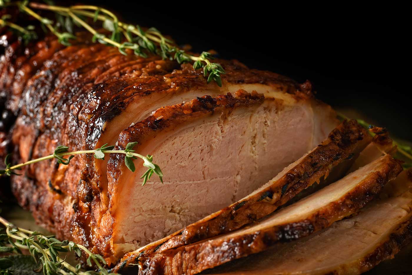 A joint of roast pork