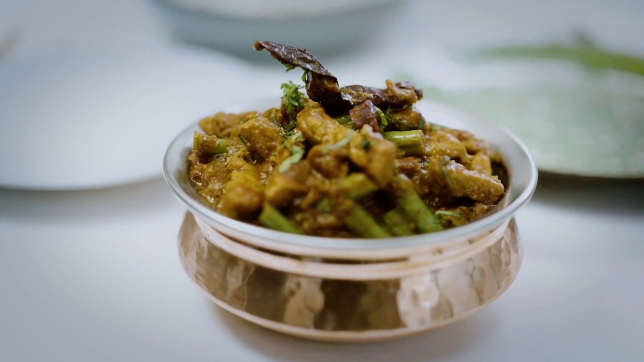 Metal bowl containing pork Keralan Pandi curry dish