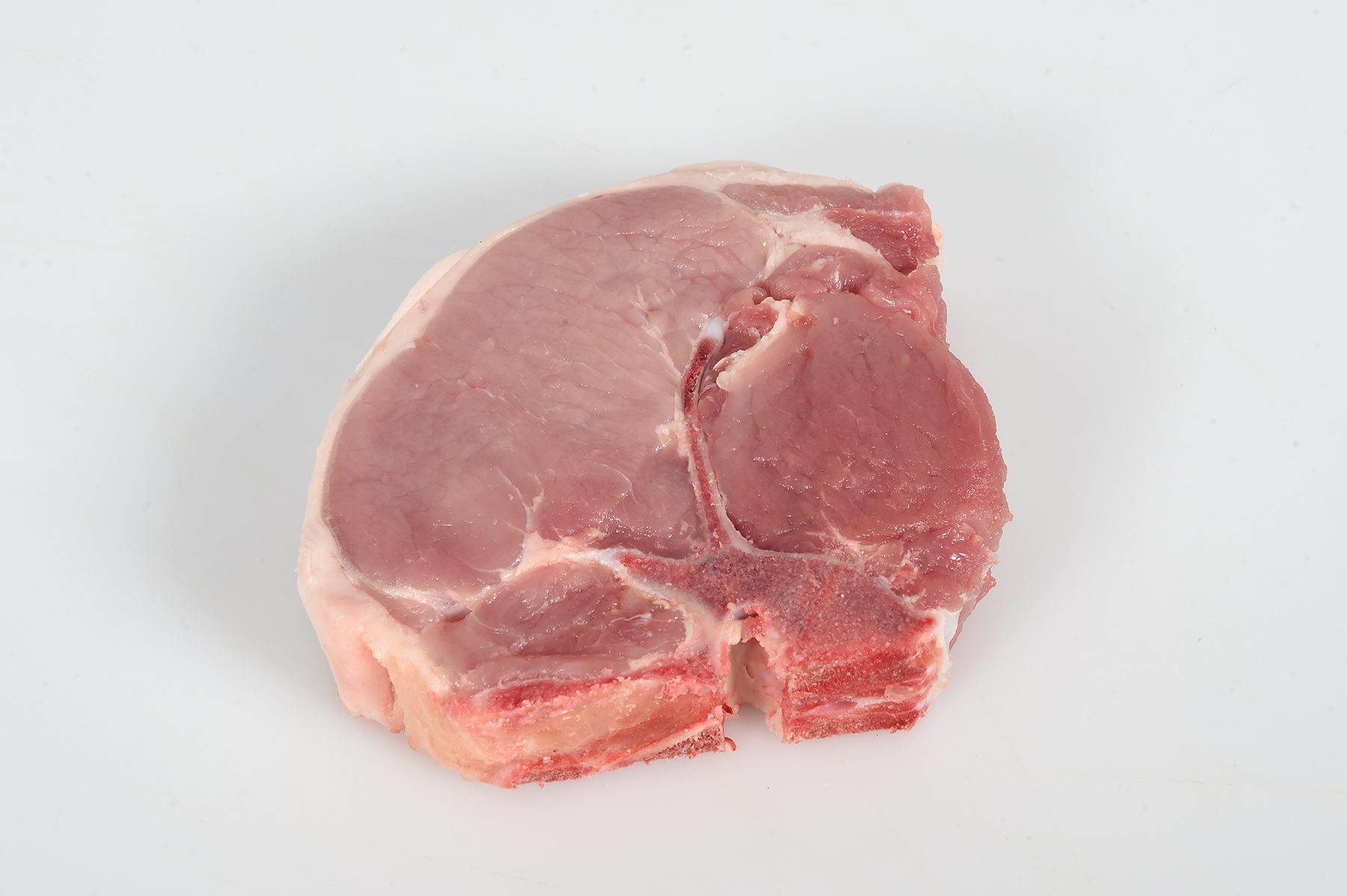 raw pork t-bone chop