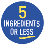 5 ingredients or less