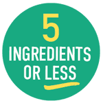 5 ingredients or less