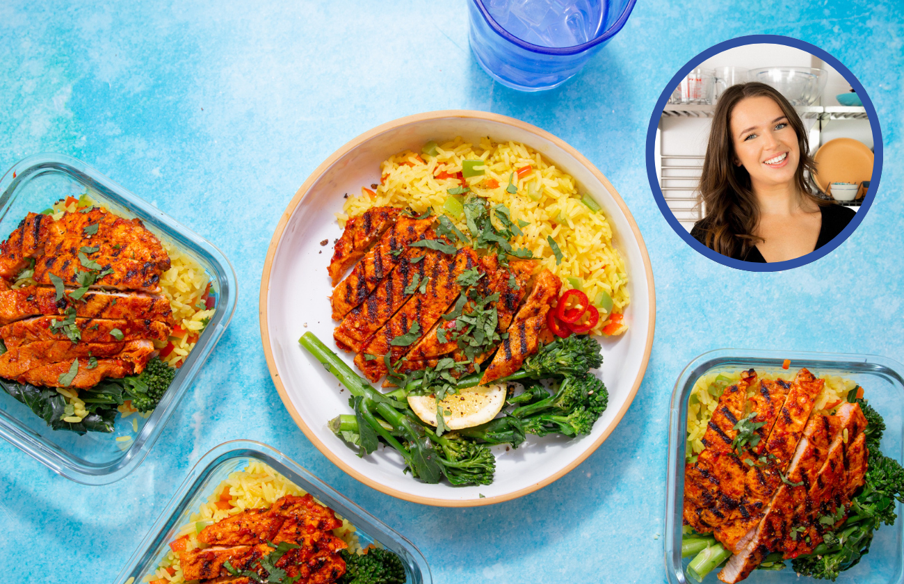 Picture of a peri peri pork bowl with rice