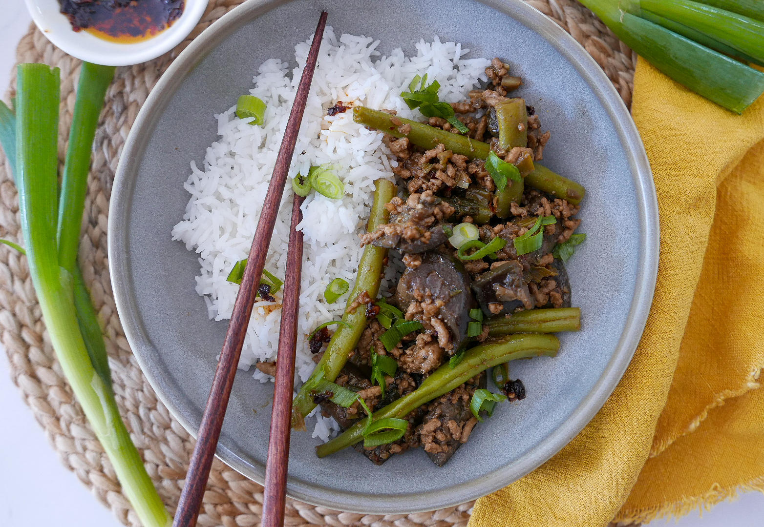 Chinese Braised Aubergine with Pork